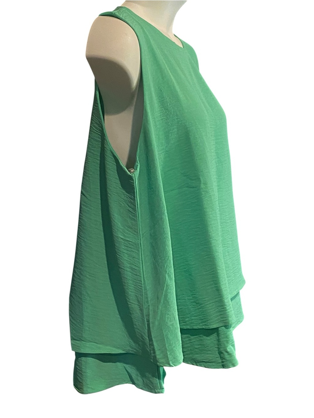 Culture Code NWT Sleeveless Layered Mint Green Womens Top Blouse Plus Size 2X - Picture 2 of 9